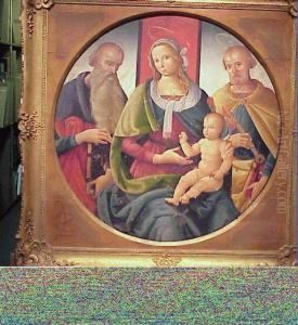 Madonna And Child With Saint Peter And St. Paul by Pietro Vannucci Perugino