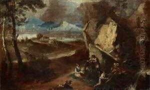 Paesaggio Con Figure by Antonio Francesco Peruzzini
