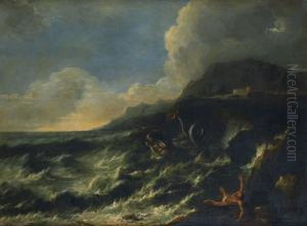 Paysage De Mer Avec Jonas Et La Baleine - Paysage De Mer Avec Lechrist Et Un Apotre - view 1