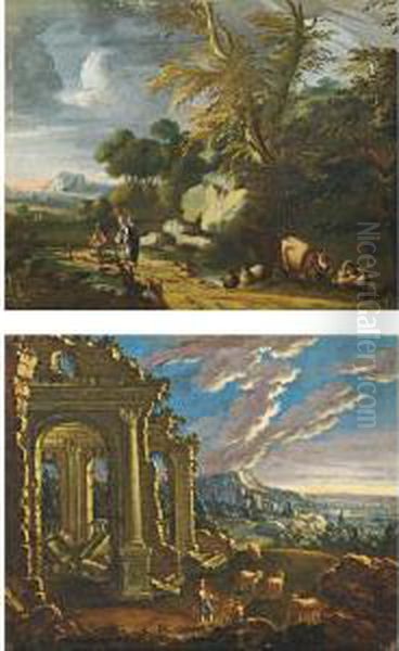 A) Paesaggio Con Pastori Ed Armenti - view 1