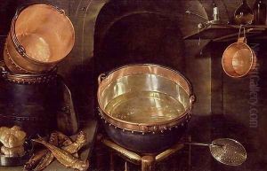 Still-Life of Kitchen Utensils by Cornelis Jacobsz Delff