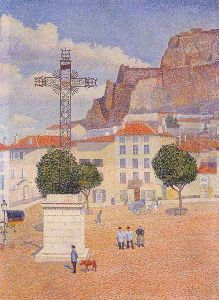 Le Puy: The Sunny Plaza by Albert Dubois-Pillet