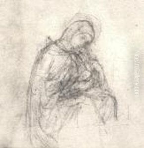 Sitzende Madonna Mit Demkinde by Carl Gottlieb Peschel
