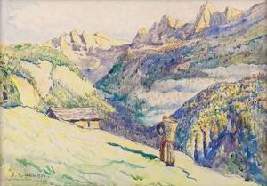 Spatsommer In Den Bergen by Anton Emanuel Peschka