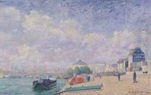 The Seine at Bercy by Albert Dubois-Pillet
