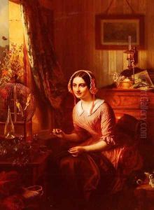 Nahstunde by Josephus Laurentius Dyckmans