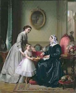 Interior at The Chestnuts Wimbledon Grandmothers birthday by Josephus Laurentius Dyckmans