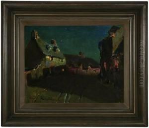 Nocturne - A Village Road by Charles Rollo Peters