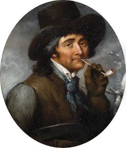 Portrait Of A Country Gentleman Smoking A Pipe