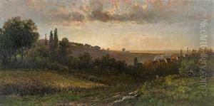 Abendstimmung Bei Stuttgart by Pieter Francis Peters
