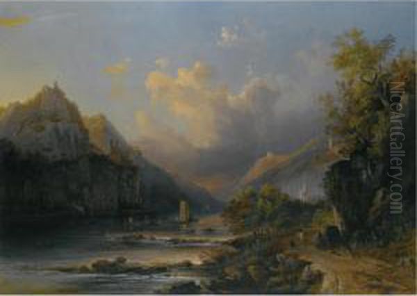 View Of The Rhein At Bingen - view 1