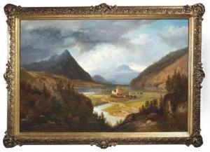 Francis. Landscape At Lake Thun In Switzerland by Pieter Francis Peters