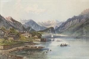 Am Brienzer See. by Pieter Francis Peters