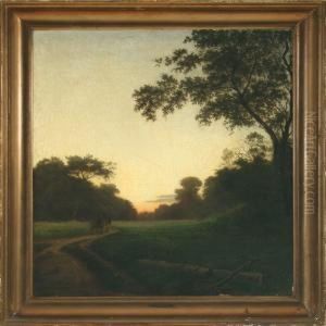 Evening Landscape by Edvard Frederik Petersen