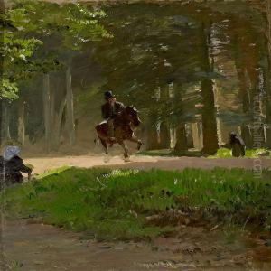 A Horseman In A Summerforest A Horseman In A Summerforest