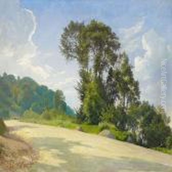 Landscape With Cows Ona Sunny Road - view 1