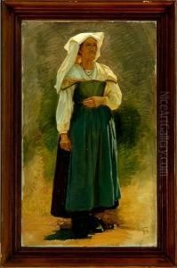 An Italian Woman by Edvard Frederik Petersen
