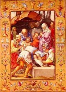 Ms 39 1601 The Entombment from Passio Domini Nostri Jesu Christi Secundum Joannem by Durer or Duerer, Albrecht