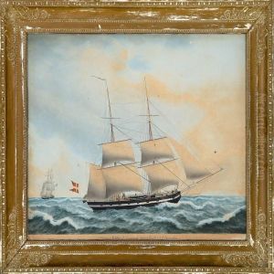 The Brig Colibri Of Aabenraa Under The Command Of Captain N