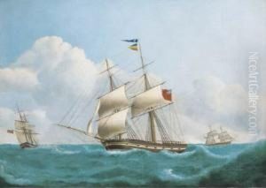 The Brig Quay Side In Three Positions by Jacob Petersen