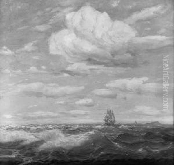H. "segelschiffe Auf Bewegter See".
Sign. Ol Auf Lwd. 88 X 92,5 Cm. Rahmen - view 1