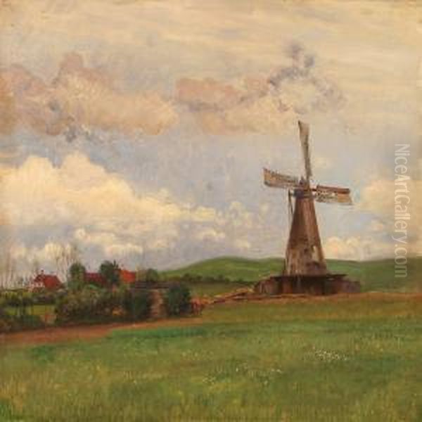 Summer Landscape With A Mill - view 1