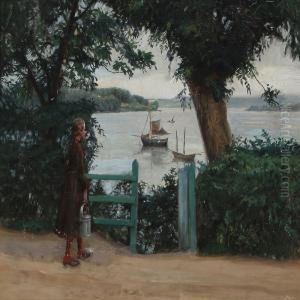 Scenery From Svendborg, In The Front A Girl by Tom Petersen