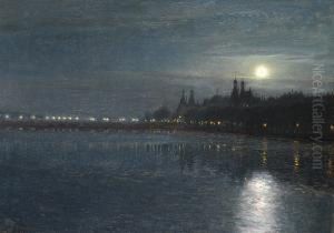 Night By Soerne In Copenhagen by Tom Petersen