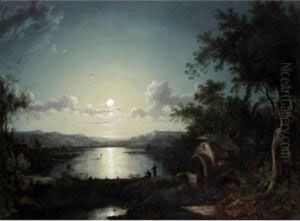 Fishermen At Moonlight by Abraham Pether