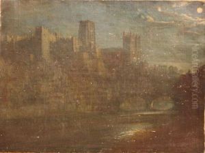 Moonlit View Of Durham Cathedral From The River