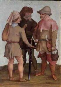 Three peasants by Durer or Duerer, Albrecht