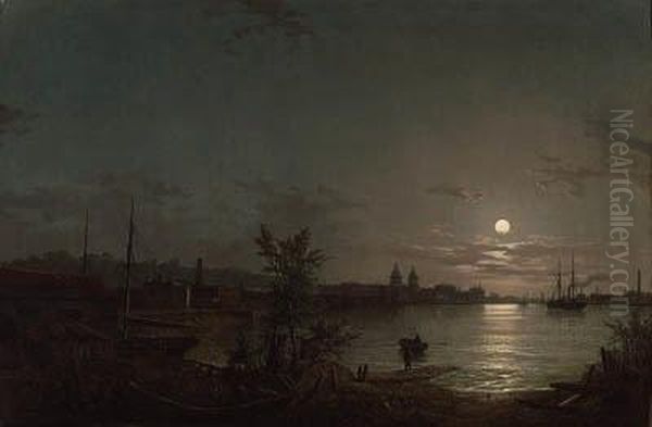 Greenwich Reach - Moonlight - view 1