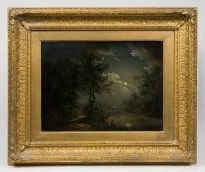 Moonlit Fishing Scene