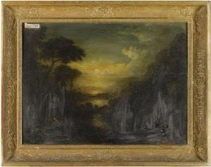 A Moonlit River Landscape