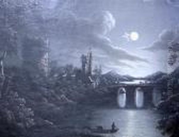 Moonlit River Scene - view 1