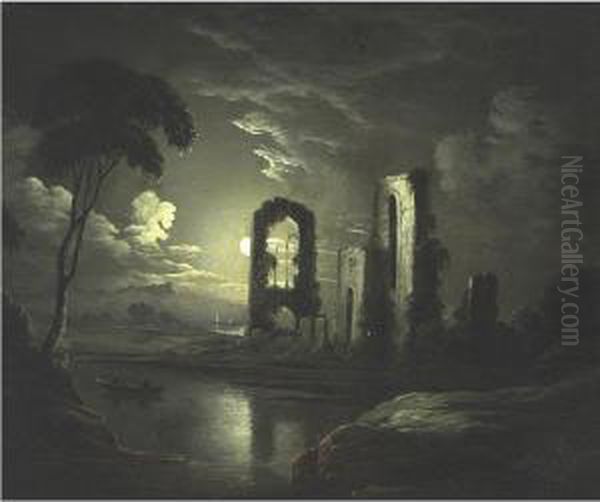 Moonlight Over A Lake - view 1