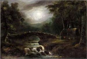Moonlit River Landscape by Sebastian Pether