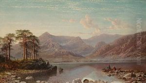 Early Morning, Coniston Lake And Mountains, North Lancashire by Charles Petit