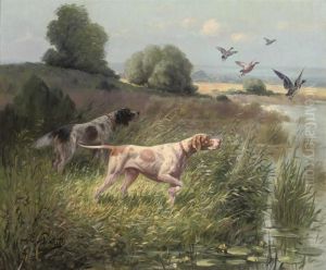 Pointers Flushing Out The Quarry by Eugene Petit