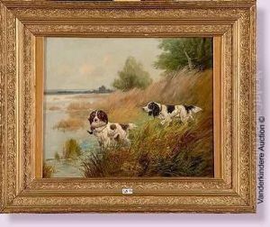 Chiens De Chasse Dans Les Marais by Eugene Petit