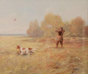 Le Tir Au Faisan by Eugene Petit