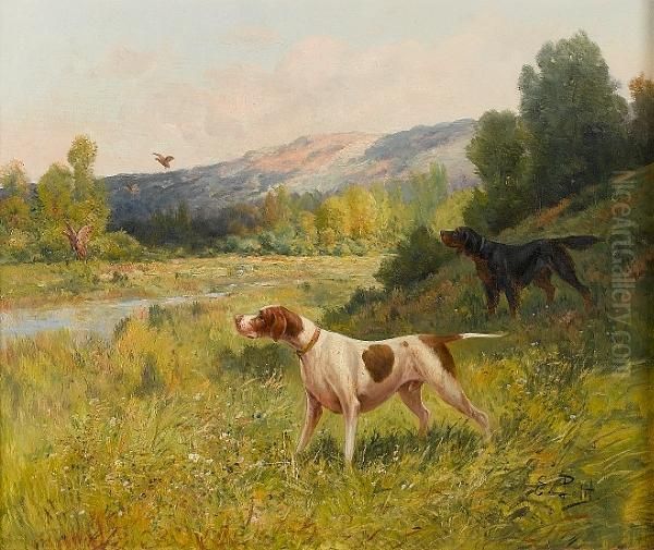 A Pointer And A Setter Putting Up Game - view 1