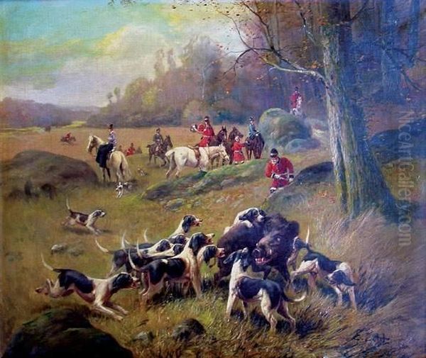 Scene De Chasse A Cour  - view 1