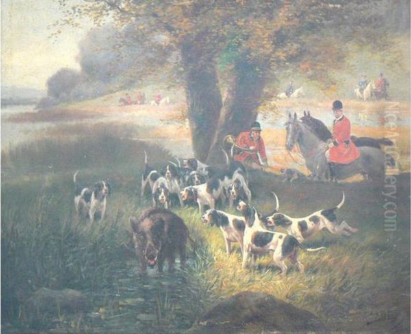 L Hallali Du Sanglier. - view 1