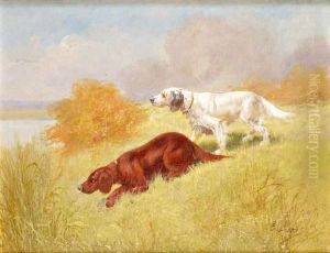 Chien De Chasse A L'arret by Eugene Petit