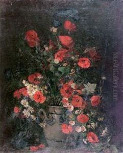 Bouquet De Coquelicots, Bleuets Et Marguerites