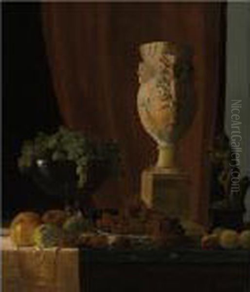 Fruit, Vase And Statuette - view 1