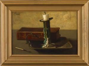 Still Life With Candlestick by John Frederick Peto