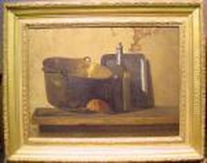 Hommage Au Chardin (wine And Brass Stewing Kettle: Preparation Fora French Potage) by John Frederick Peto