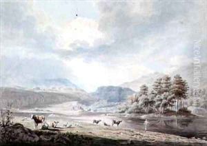 Lake amongst Hills by Edward Dayes